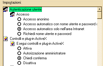 Impostazioni Livello Protezione (1)