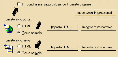 Outlook Express - Mail formato testo