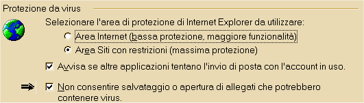 Outlook 6 e XP - No allegati pericolosi